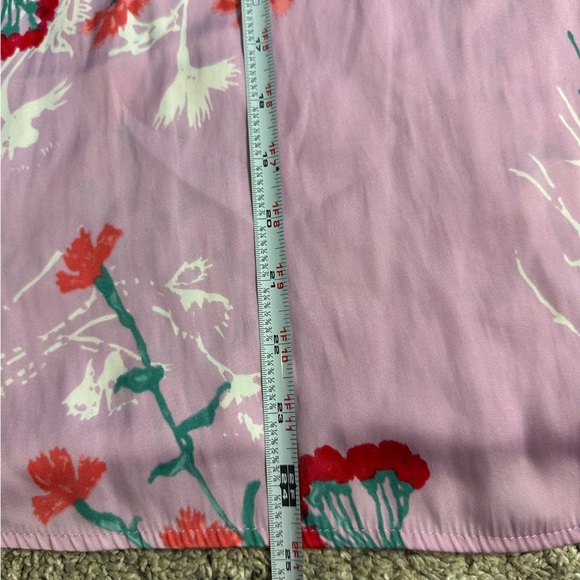 Josie Natori meadow sunrise pajama and robe set Small purple floral satin tank - Picture 14 of 16